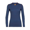 Icebreaker Underwear Long Sleeve 200 Oasis LS Crewe - Merino Wool, close-fitting - lazurite blue Women