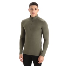 Icebreaker Underwear Long Sleeve Half-Zip 200 Oasis LS - Merino Wool, close-fitting - loden green Men