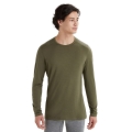 Icebreaker Underwear Long Sleeve 200 Oasis LS Crewe - Merino Wool, close-fitting - khaki green Men