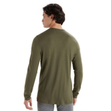 Icebreaker Underwear Long Sleeve 200 Oasis LS Crewe - Merino Wool, close-fitting - khaki green Men