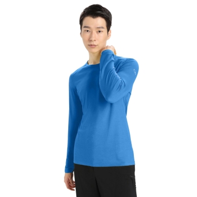 Icebreaker Underwear Long Sleeve 200 Oasis LS Crewe - Merino Wool, close-fitting - lazurite blue Men