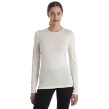 Icebreaker Underwear Long Sleeve 200 Oasis LS Crewe - Merino Wool, Slim Fit - Cream White Women