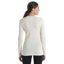 Icebreaker Underwear Long Sleeve 200 Oasis LS Crewe - Merino Wool, Slim Fit - Cream White Women