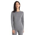 Icebreaker Underwear Long Sleeve 200 Oasis LS Crewe - Merino Wool, close-fitting - grey Women