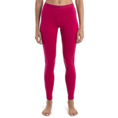 Icebreaker Underwear Leggings 200 Oasis - Merino wool, close-fitting - long pink Women