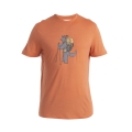 Icebreaker Hiking/Leisure T-shirt Merino 150 Tech Lite III Tech Head (100% Wool) Orange Men