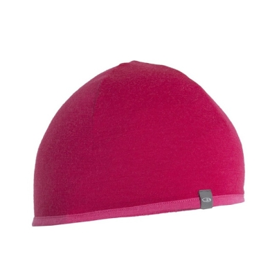 Icebreaker Beanie Pocket Hat Reversible Beanie (Merino Wool) pink - 1 piece