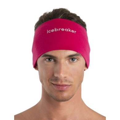 Icebreaker Headband 200 Oasis - Merino Wool - pink