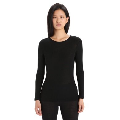 Icebreaker Underwear Thermo Long Sleeve Shirt 175 Everyday Crewe (Merino Wool) black Women