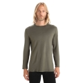 Icebreaker Underwear Thermo Long Sleeve Shirt 260 Tech Crewe - Merino Wool, close-fitting - khaki green Men