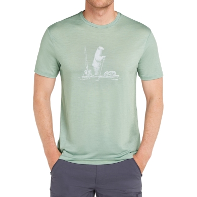 Icebreaker Functional T-shirt Merino 150 Tech Lite Tee Polar Paddle (Merino Wool) moss green Men's