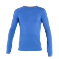 Icebreaker Underwear Long Sleeve Shirt 200 ZoneKnit Crewe (Merino Wool, fitted) blue Men's