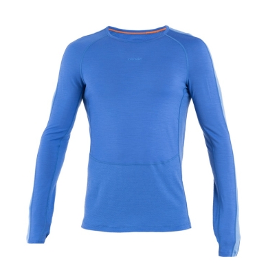 Icebreaker Underwear Long Sleeve Shirt 200 ZoneKnit Crewe (Merino Wool, fitted) blue Men's