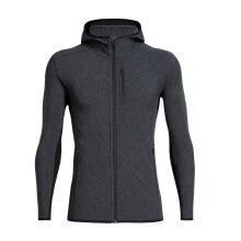 Icebreaker Wander-/Leisure Jacket Descender Zip Hood Jet (Merino Wool, Breathable) Grey/Black Men