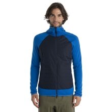 Icebreaker Hybrid Hooded Jacket Merinomix Quantum Hybrid Zip-Hoodie - Blue Men