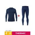 Iron-IC Functional Underwear Set (Trousers + Long-sleeved Shirt) Thermic Blue Children