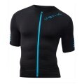 Iron-IC Bike T-shirt Power Performance Full Zip Short Sleeve black Men