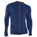 Iron-IC Bike Long Sleeve Performance Full Zip Dark Blue Men