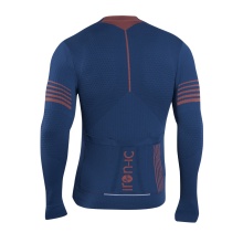 Iron-IC Bike Long Sleeve Performance Full Zip Dark Blue Men