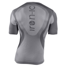 Iron-IC Running T-shirt Performance Short Sleeve Silver Grey Men