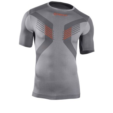 Iron-IC Running T-shirt Performance Short Sleeve Silver Grey Men