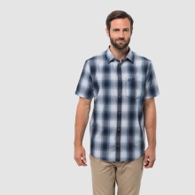 Jack Wolfskin Casual Short-Sleeved Shirt Hot Chilli Check Blue Men