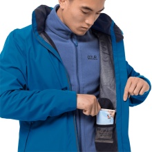 Jack Wolfskin All-Season Jacket Evandale (Hardshell, Hood, Rain- Weather Protection) Pacific Blue Men (Size S)