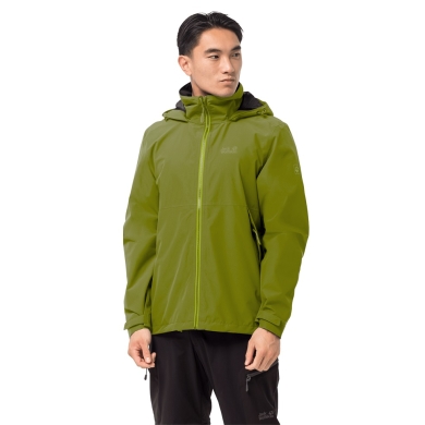 Jack Wolfskin All-Season Jacket Evandale (Hardshell, Hood, Rain- Weather Protection) cypress green Men