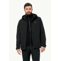 Jack Wolfskin Winter Jacket Taubenberg 3in1 2024 (waterproof and windproof, fleece inner jacket) black men's