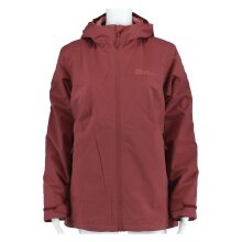 Jack Wolfskin All-Season Jacket Moonrise 3in1 2024 (waterproof, windproof, with fleece inner jacket) ochre red ladies