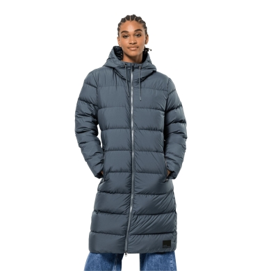 Jack Wolfskin Winter Down Coat Frozen Palace Coat (windproof, water-repellent, PFC-free) blue Women (Size XXL)