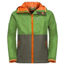 Jack Wolfskin Rain Jacket Rainy (wind and waterproof) green Kids