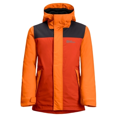 Jack Wolfskin Winter Jacket Icy Mountain (waterproof, windproof, breathable, warm) 2022 orange Youth