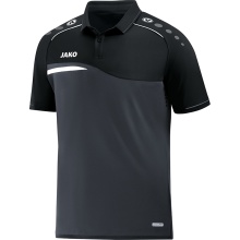 JAKO Sport Polo Competition 2.0 (100% Polyester) anthracite/black Men