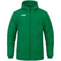 JAKO Coach Jacket Team with Hood (100% Polyester, water-repellent outer material) green Men