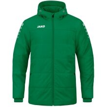 JAKO Coach Jacket Team with Hood (100% Polyester, water-repellent outer material) green Men