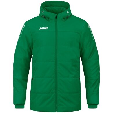 JAKO Coach Jacket Team with Hood (100% Polyester, water-repellent outer material) green Men