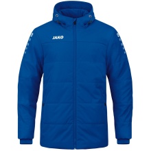 JAKO Coach Jacket Team with Hood (100% Polyester, water-repellent outer material) royal blue Men