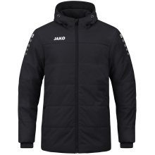 JAKO Coach Jacket Team with Hood (100% Polyester, water-repellent outer material) black Men