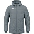 JAKO Coach Jacket Team with Hood (100% Polyester, water-repellent outer material) dark grey Men