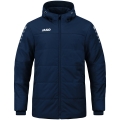 JAKO Coach Jacket Team with Hood (100% Polyester, water-repellent outer material) navy blue Men