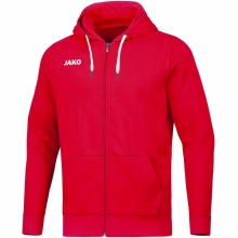 JAKO Leisure Hooded Jacket Base (70% Cotton) Red Kids