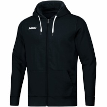 JAKO Leisure Hooded Jacket Base (70% Cotton) Black Kids