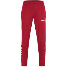 JAKO Sport and Leisure Trousers Power (Stretch-Micro-Twill) long red/white Women