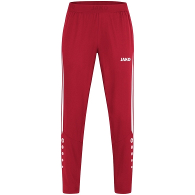 JAKO Sport and Leisure Trousers Power (Stretch-Micro-Twill) long red/white Women