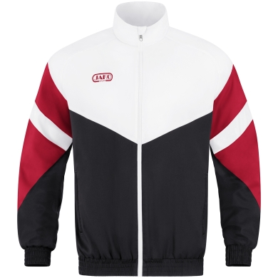 JAKO Leisure Jacket Retro (Stretch-Micro-Twill) black/white/red Men