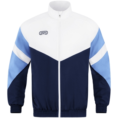 JAKO Leisure Jacket Retro (Stretch-Micro-Twill) black/white/sky blue Men