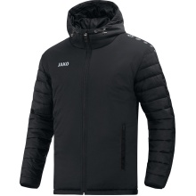 JAKO Hybrid Stadium Jacket Team (water-repellent, thermal insulation) with hood black Men