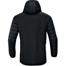 JAKO Hybrid Stadium Jacket Team (water-repellent, thermal insulation) with hood black Men