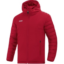 JAKO Hybrid Stadium Jacket Team (water-repellent, thermal insulation) with hood red Men